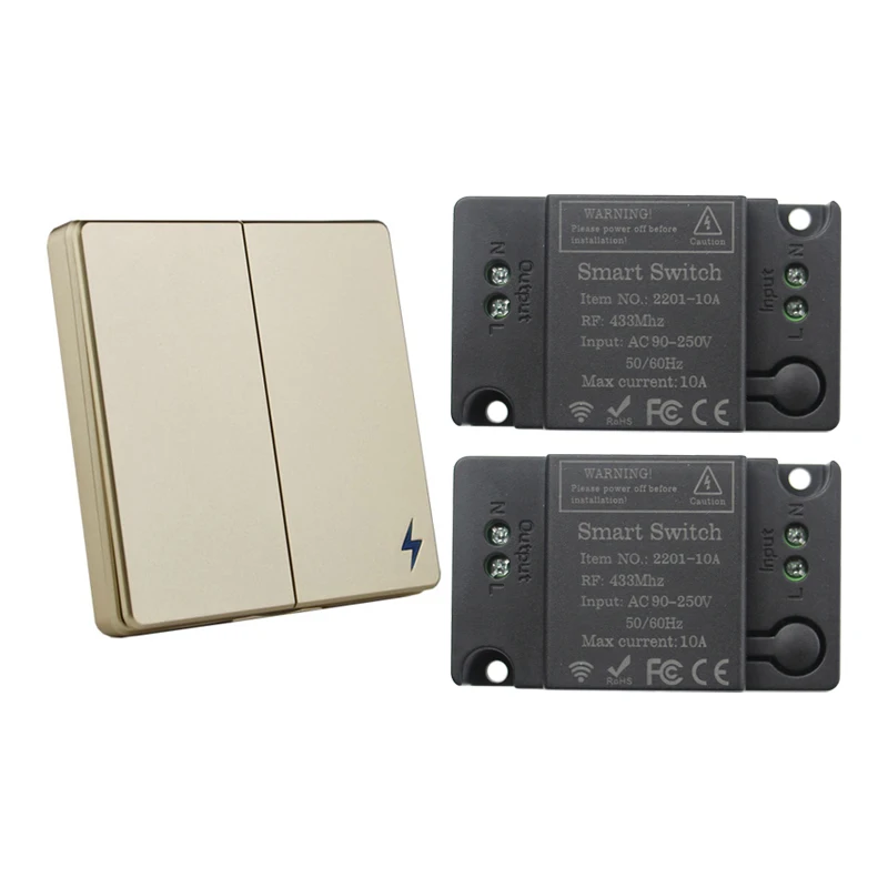 

Переключатель настенный беспроводной, 433 МГц, 110 В, 220 В, 1 канал