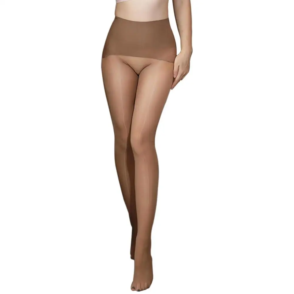 Metelam Womens High Waist Glossy Seamless Pantyhose Stretchy Shape Stockings