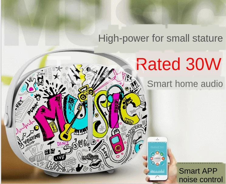 Bluetooth smart speaker can plug in card U disk subwoofer portable home outdoor audio | Инструменты