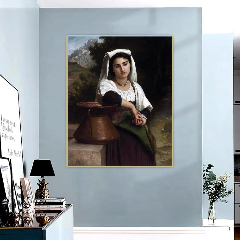 Картина маслом на холсте итальянская женщина от Вильяма бугеро эстетичная