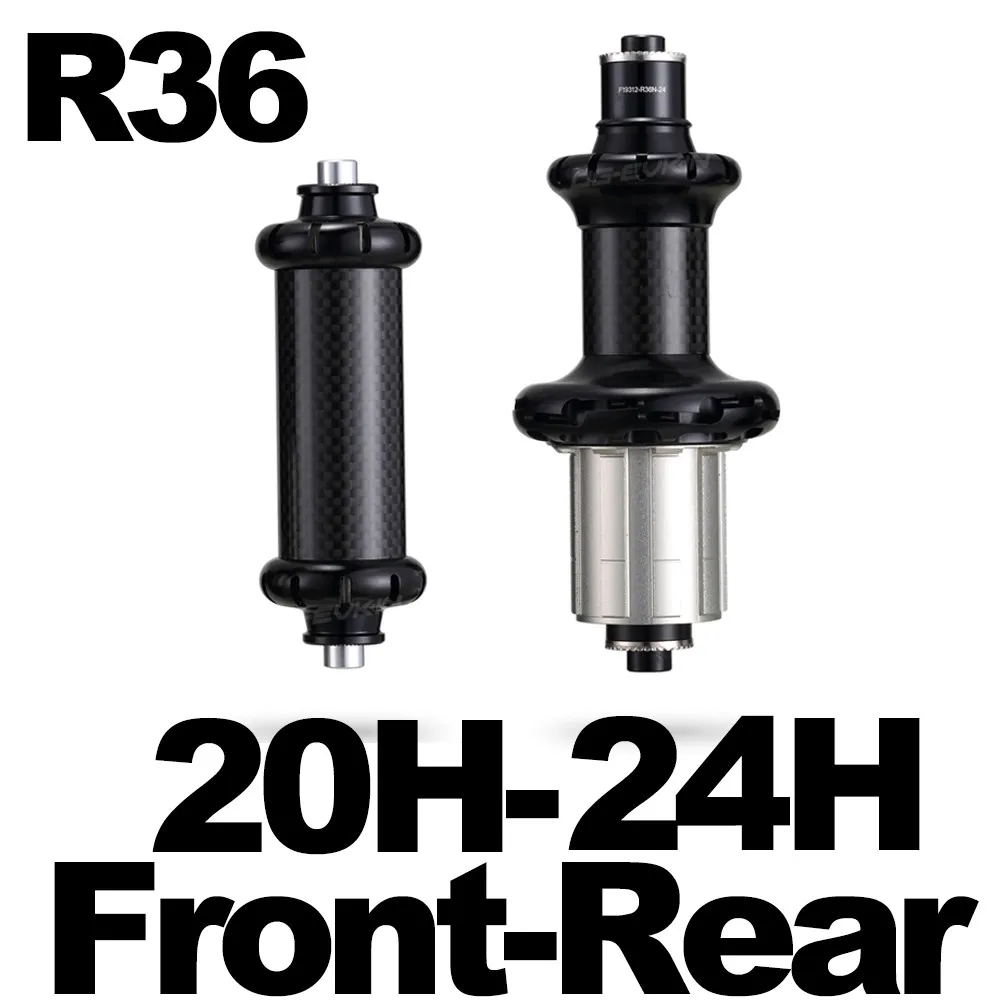 One pair(20-24H) OG-EVKIN, супер светильник, прямая тяга, Powerway R36, карбоновые, для шоссейного велосипеда, передние, 18H 20 H, задние, 21 H, 24 Отверстия, Аксессуары для велосипеда - Цвет: One pair(20-24H)
