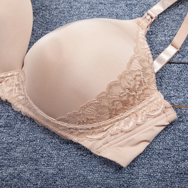Удобное женское нижнее белье большого размера чашечки 3/4 кружевной край глубокий