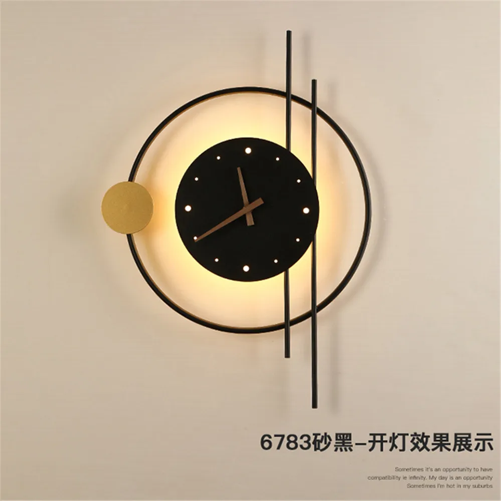 구매 11W LED 벽 램프 아크릴 음소거 시계 Sconce 램프 배경 벽 장식 램프 거실 브래지어 침실 호텔 바 통로 빛