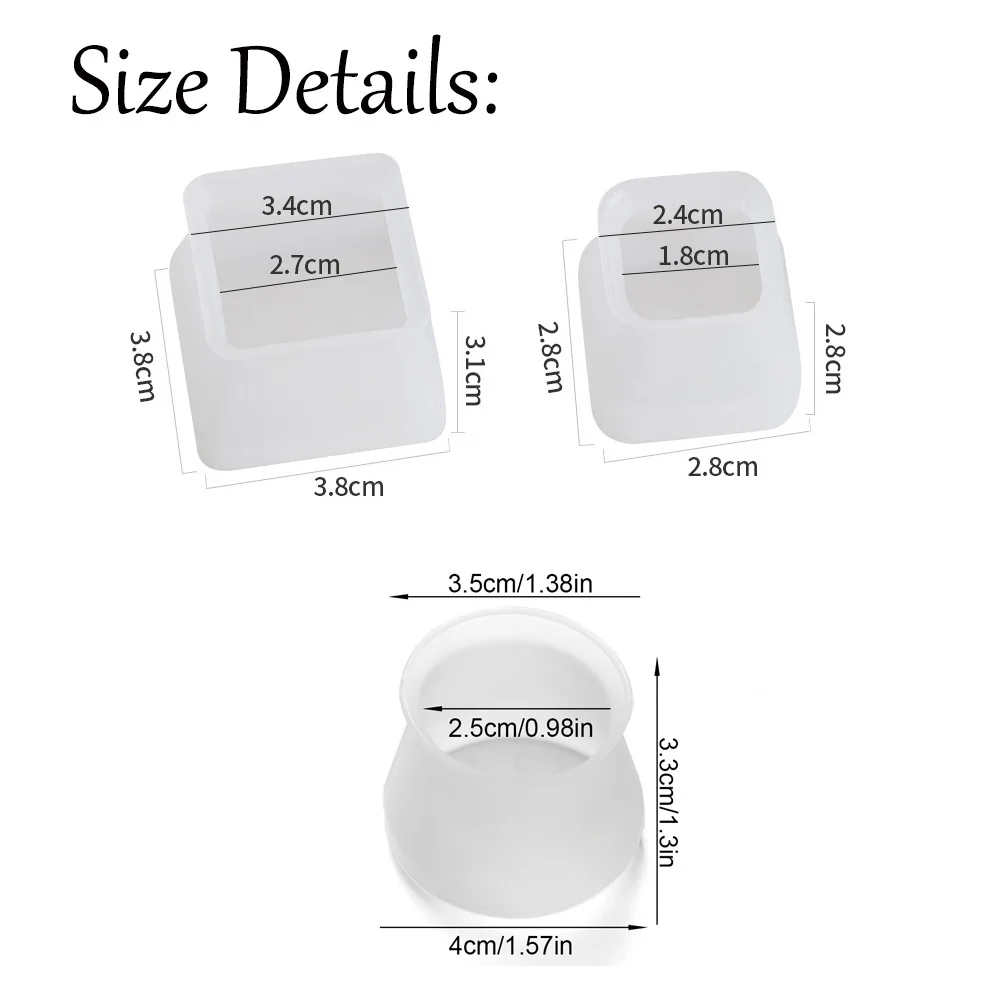 

10Pcs Square/Round Silicone Chair Leg Caps Floor Protectors Feet Pads Mute Solid Table Leg Cover Anti-slip Pad 1.8/2.8/2.5cm