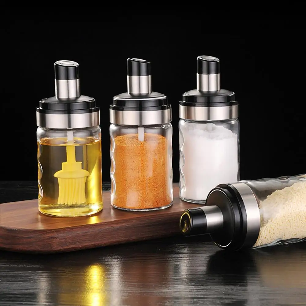 Стекло приправы бак Кухня Набор для специй бутылочки перец ложка контейнеры