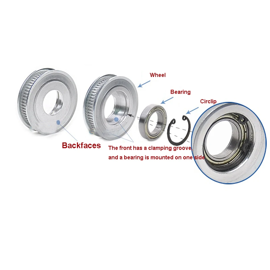 Шкив ГРМ с 50 зубьями и 60 1 шт. шкив односторонним подшипником синхронное колесо