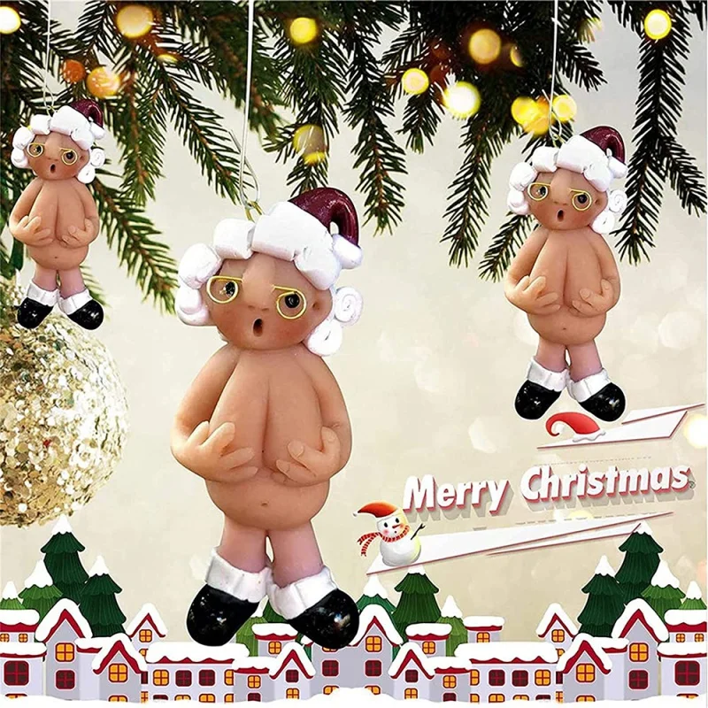 

Funny Naked Santa Claus Hanging Pendant Christmas Decoration For Home Xmas Tree Pendant Decor Christmas Ornaments Navidad Gifts