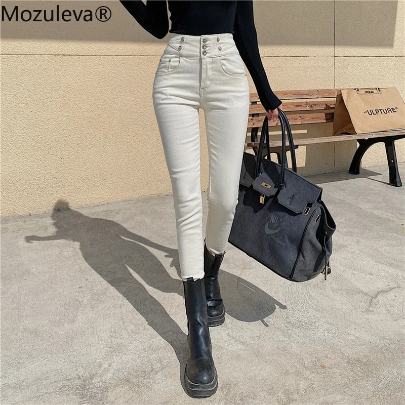 

Весна 2021, сексуальные рваные джинсовые брюки с высокой талией и кисточками, женские брюки, джинсы-карандаш, женские узкие брюки, белые и черн...