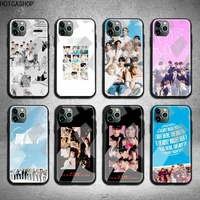 kpop the boyz phone case tempered glass for iphone 12 pro max mini 11 pro xr xs max 8 x 7 6s 6 plus se 2020 case