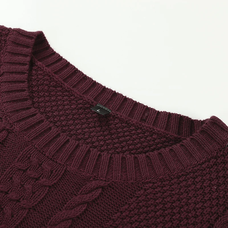 

New autumn/Winter 2021 men's wear pullovers feel warm and soft with twisted rope leisure best Fashion sweater Size M-3XL