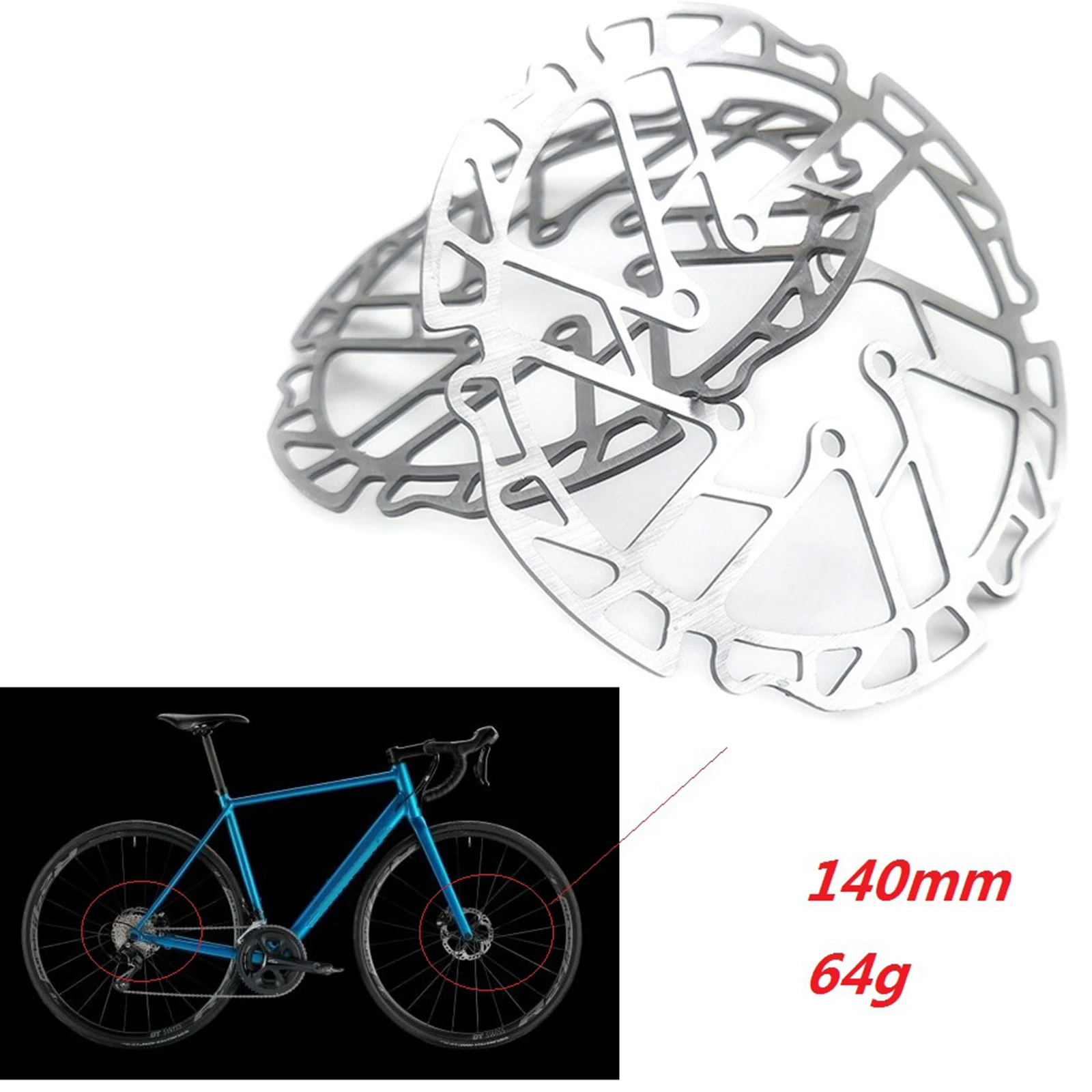

Ultralight Disc Brake Rotor 140mm 6-Bolt Bike Mechanical Disc Brake Rotor for Road Mountain Bicycles BMX MTB Bike