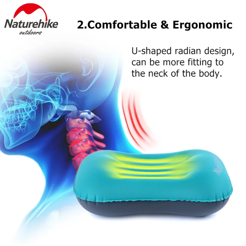Naturehike обновленная надувная подушка для кемпинга воздушная сверхлегкая походная