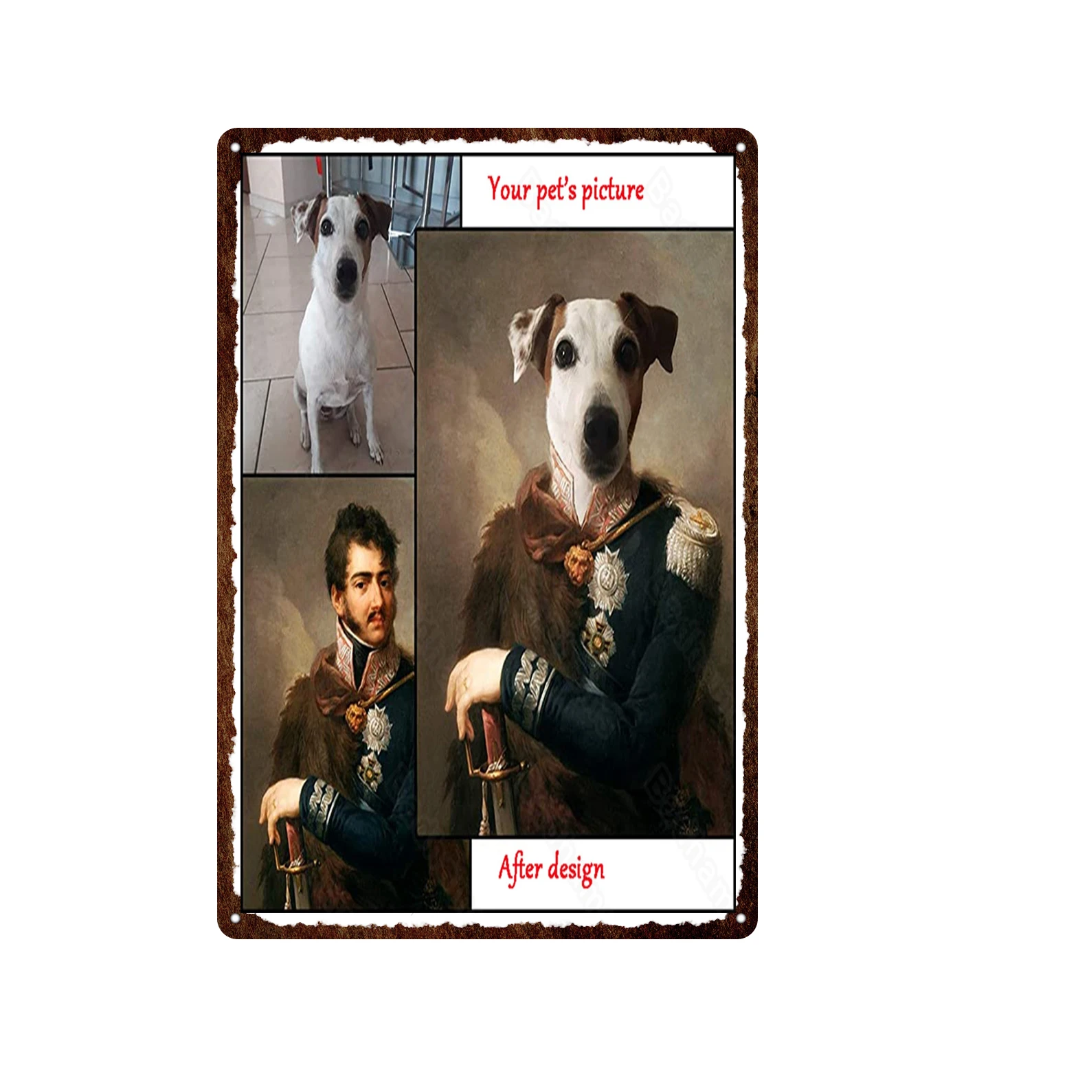 

Металлическая пластина на заказ, ретро ПЭТ джаз, металлическая пластина, садовый Настенный декор, Европейский животный стиль, металл, живоп...