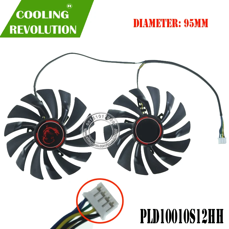 2 шт./компл. PLD10010S12HH графический вентилятор для MSI GTX 980Ti 980 970 960 950 R9 380 390 390X|cpu fan|cpu