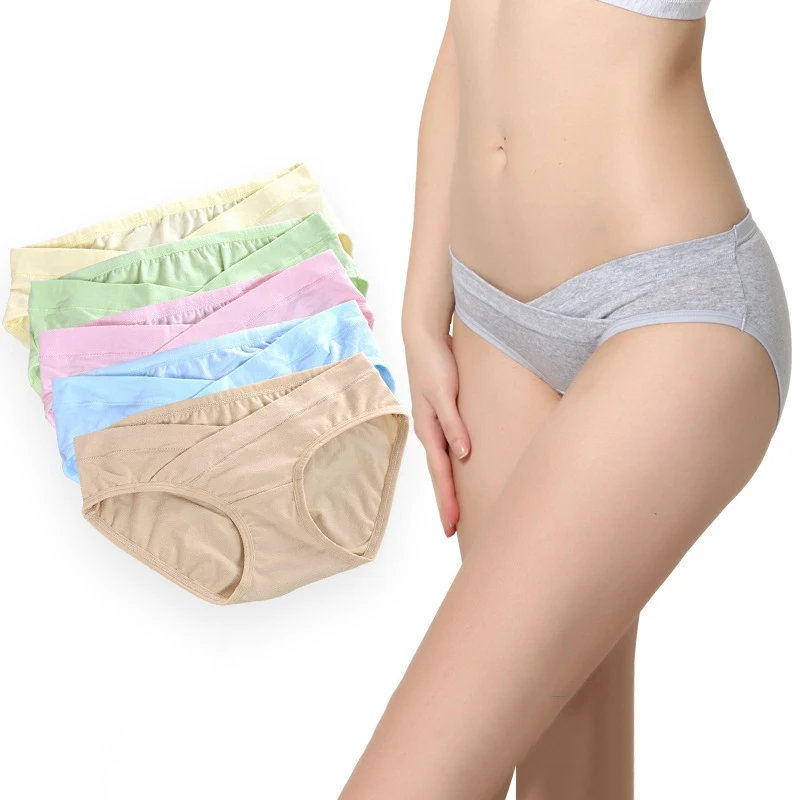 5 шт. удобные для кожи трусы беременных из хлопка Нижнее Белье мягкие трусики