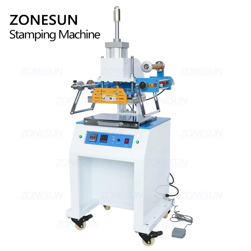 ZONESUN ZSP 890D пневматическая штамповочная машина с кожаным логотипом для сгибания