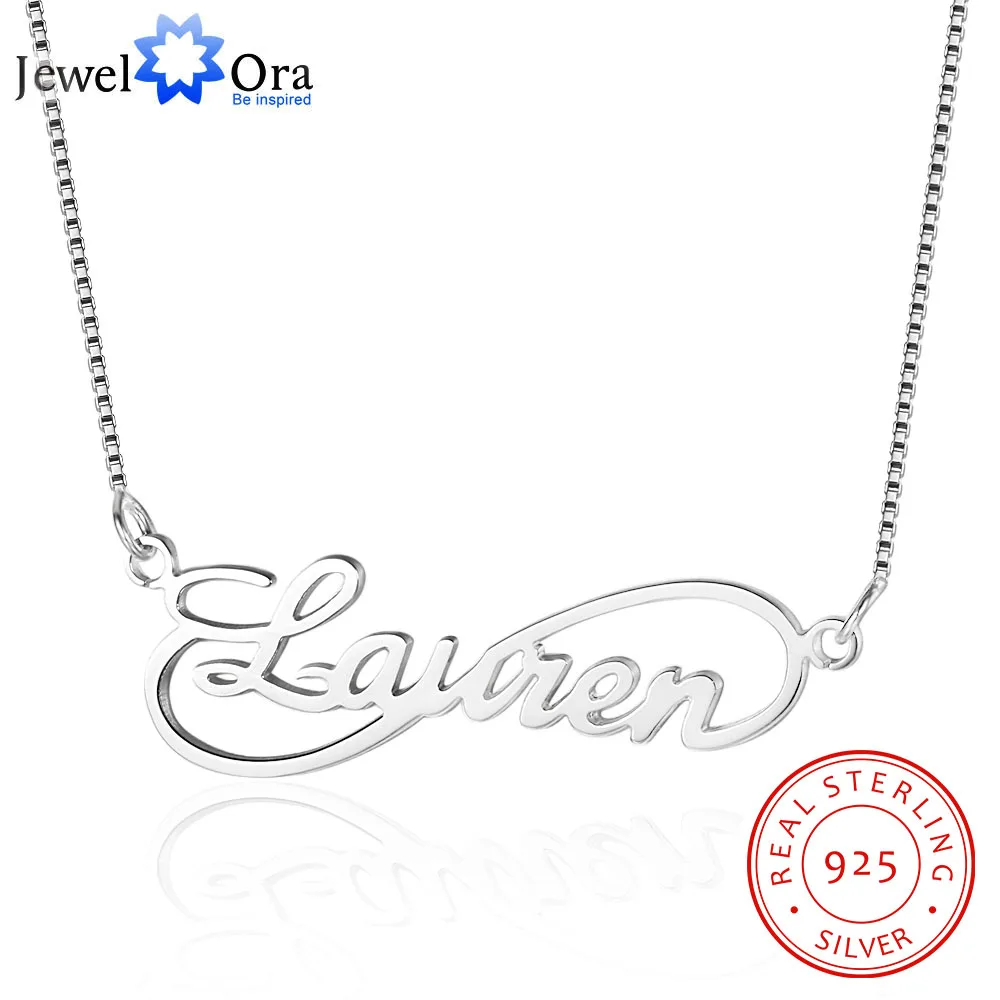 JewelOra ожерелье бесконечность любовь табличка 8 Форма Персонализированная