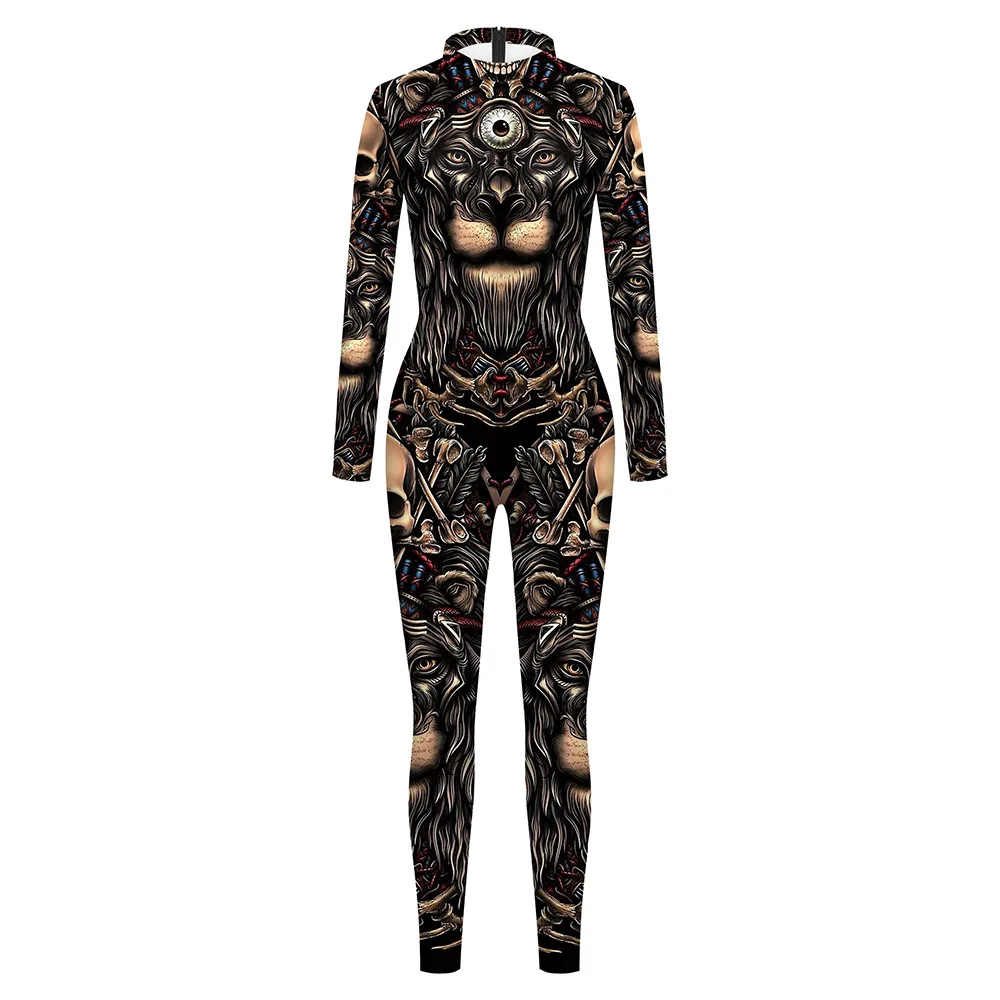 

3D Printed Painted Art Graffiti Abstract Jumpsuit Woman Men Halloween Cosplay Costume Bodysuit Party Role Play Dress Up Outfit