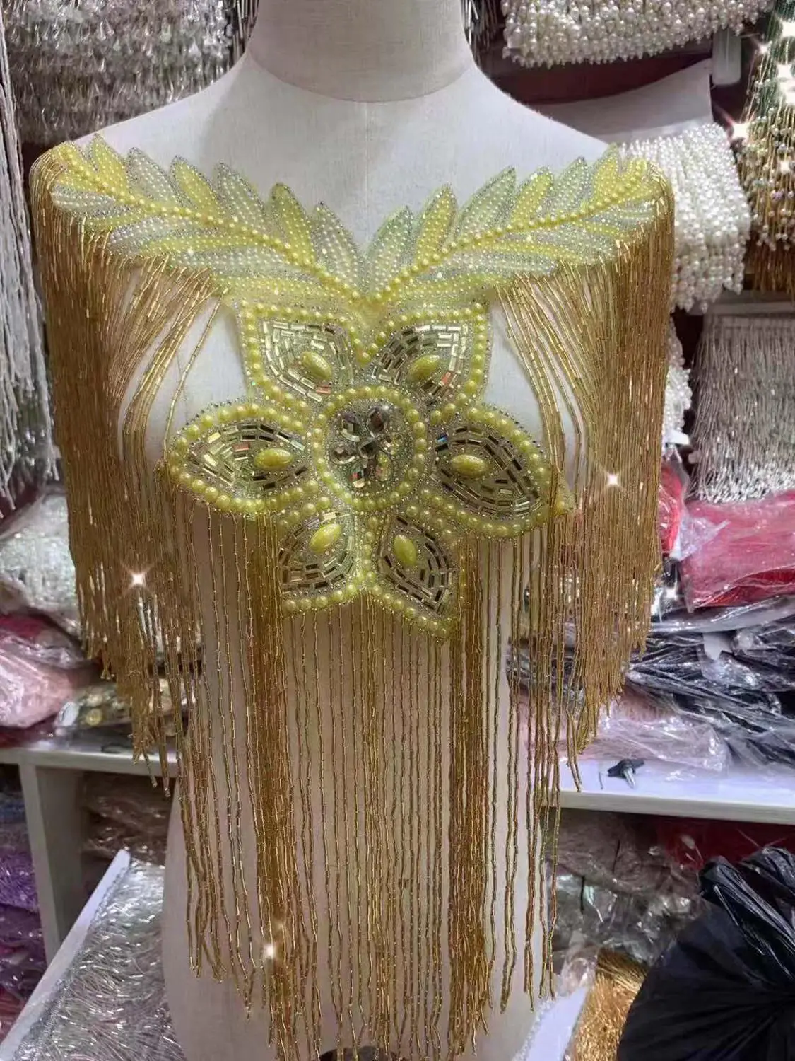 Горячая Распродажа Новый Многоцветный односторонний свадебный вышитый бисером