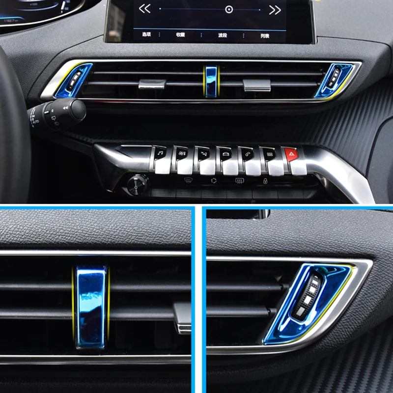 

Car Accessories Middle Air Vent Outlet Cover Trim Fit For Peugeot 3008 GT 2016-2019