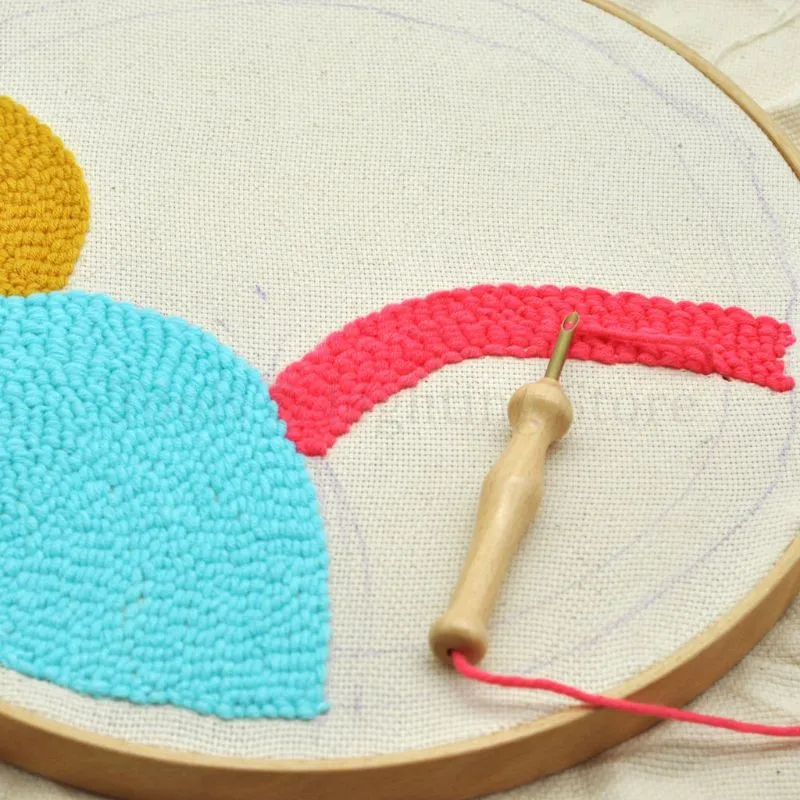 OOTDTY прочная ручка для вязания и вышивания перфоратор набор игл сделай сам