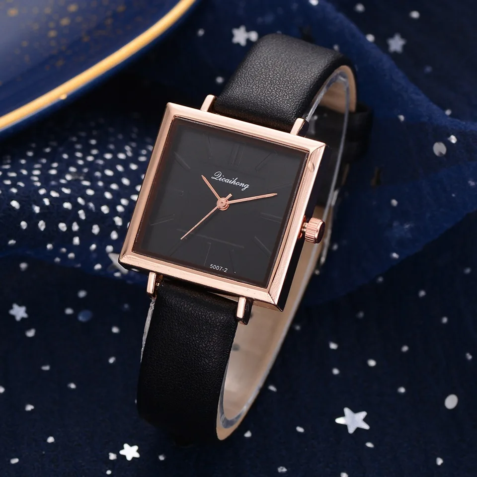 Прямая поставка новинка топовый бренд квадратные женские часы с браслетом