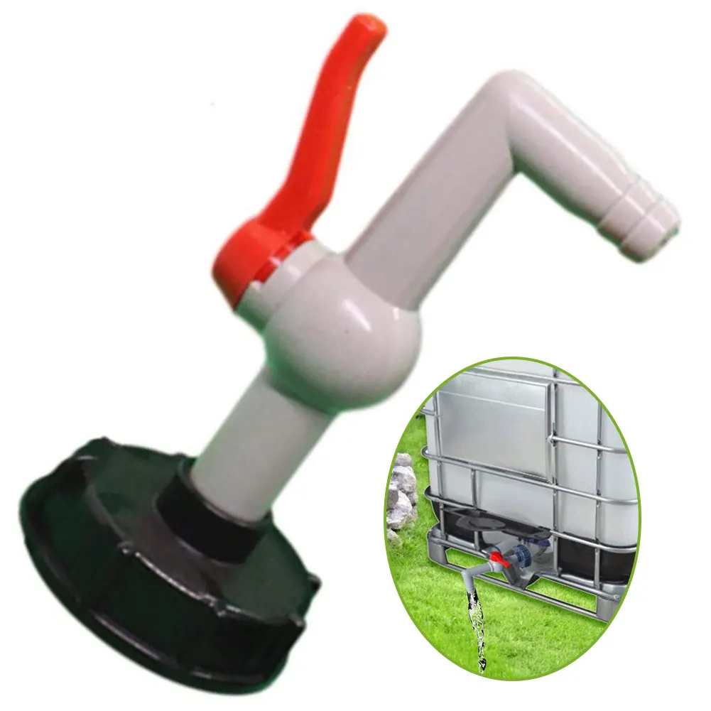 

Durable Tap Ball Valve Plastic IBC Tank Valve Adapter S60x6 60mm 90 Degree Extended Outlet Connector Replacement Valve Fitting