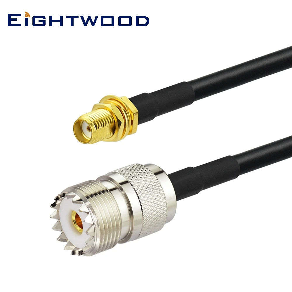 Eightwood SMA мама к UHF SO239 женский кабель RG58 1 м для портативной двухсторонней рации Kenwood