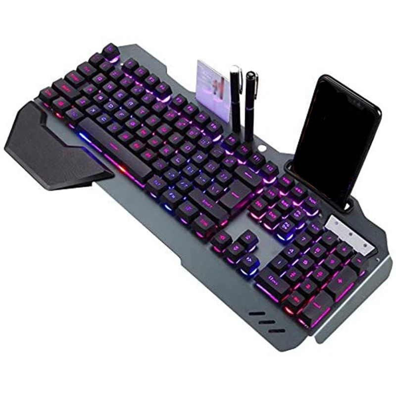 Проводная Механическая клавиатура эргономичная с подсветкой RGB держатель для