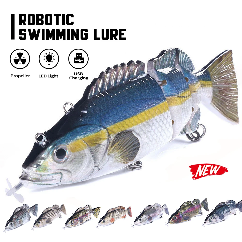 

Приманка Eletrica Pesca, роботизированные рыболовные приманки, многошарнирная плавающая приманка, кренкбейт для окуня, форели, кренкбейт, приманк...