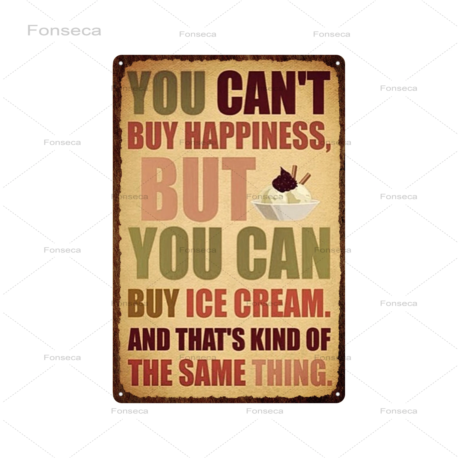 Десертный металлический знак Icecream винтажный жестяной постер металлическая