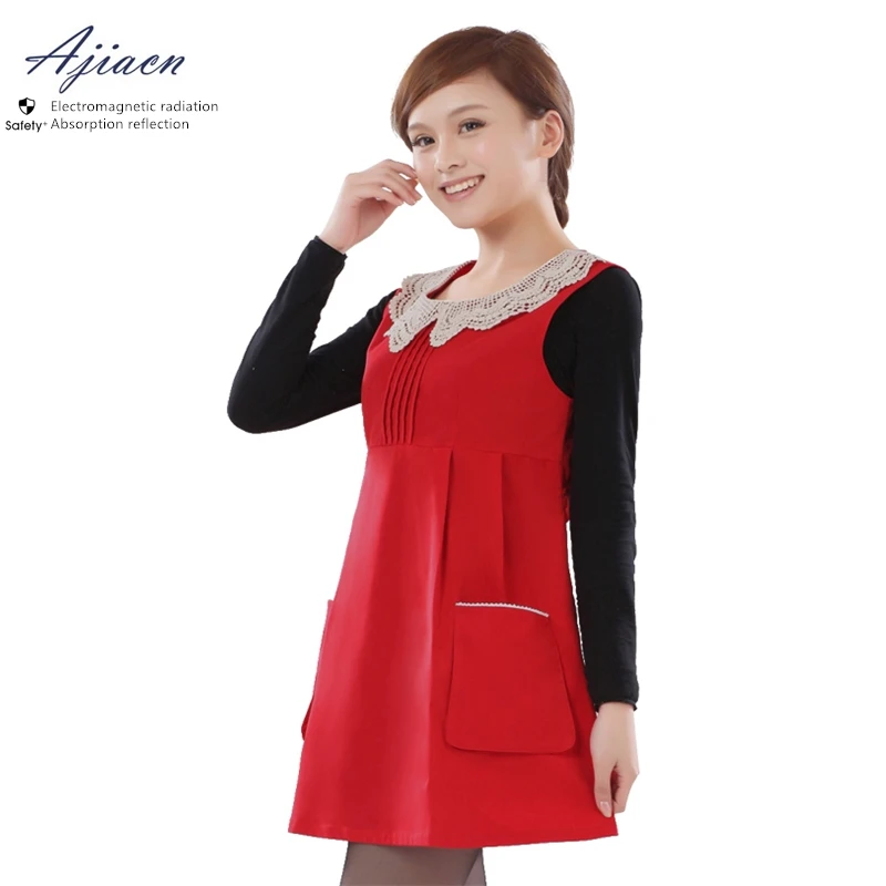 Double-sided washable Working computer phone radiation protective silver fiber dress EMF shielding Pregnant woman clothing | Безопасность