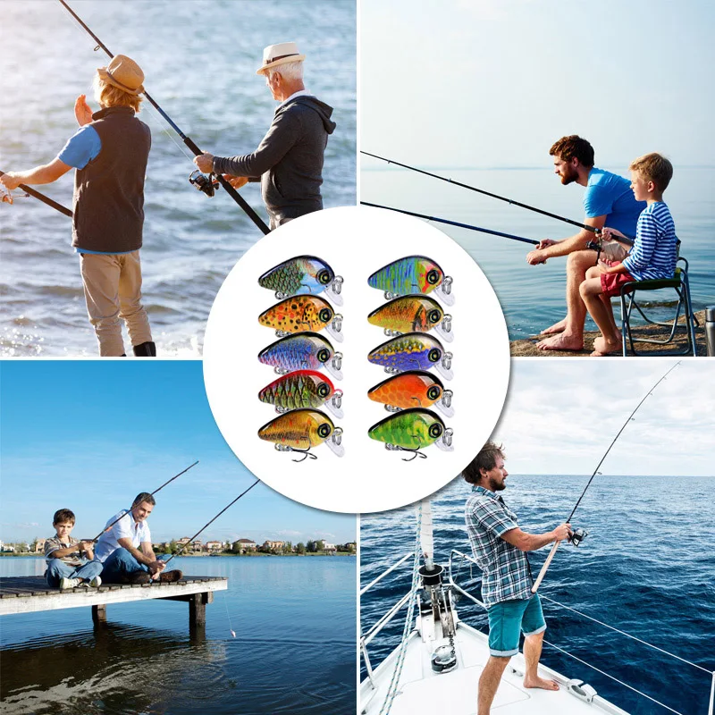 

High 1 Box Fishing Lure Wobblers Set Swimbait Artificial Bait for Fishing Fish Hooks with Lure DOG88