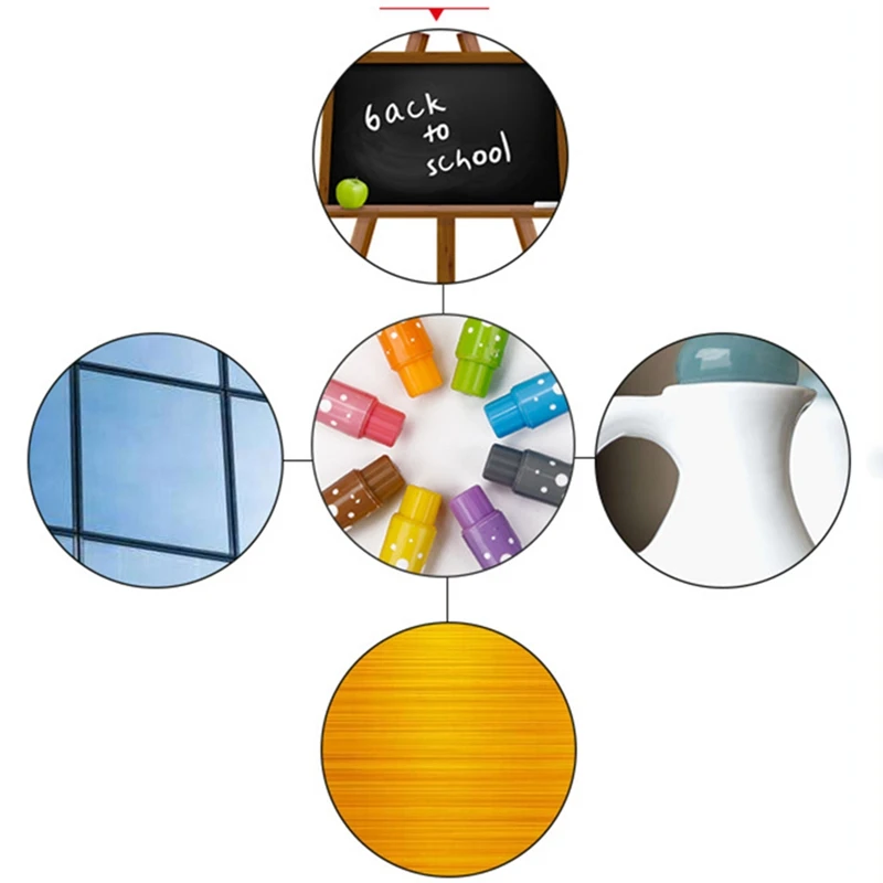 8 расцветок набор со стирающимися чернилами Магнитная Адсорбция указка кончик