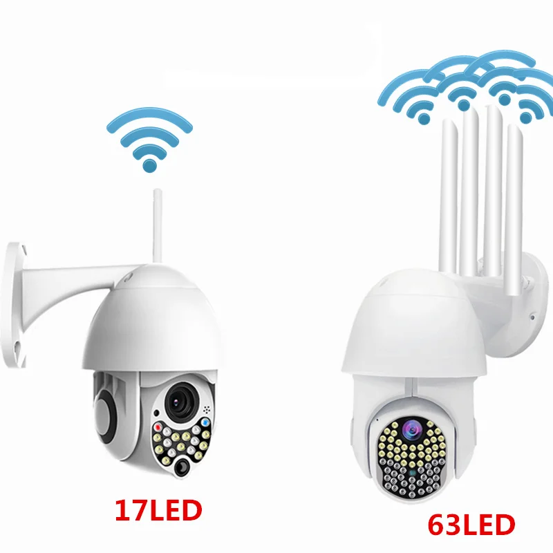 

1080P Wifi IP Camera 355 Outdoor AI Human Detect H.264 Audio IP66 Waterproof 2MP Security CCTV Surveillance Camera 17/63 Leds