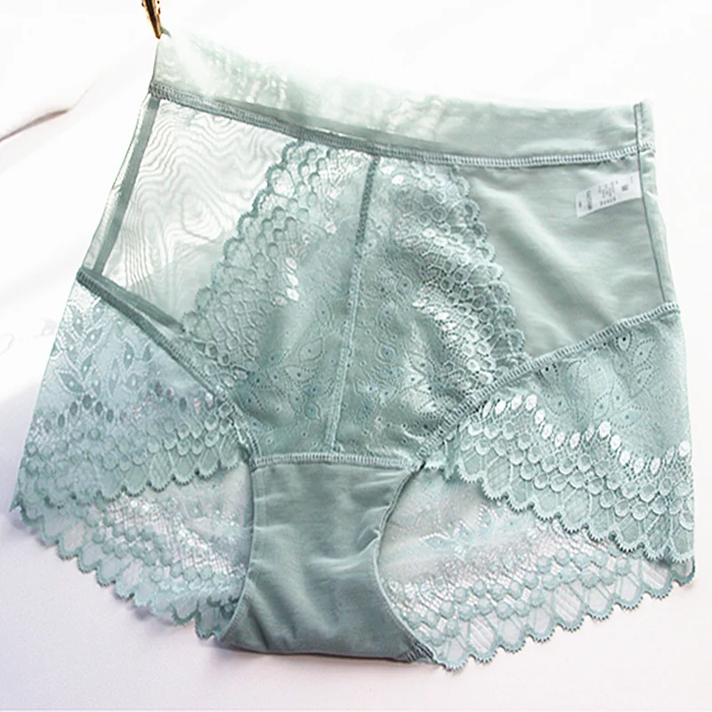 

S721 Women's Panties Spring and Summer new Gauze Lace Sexy High waist Flat angle Boyshort Women's underwear Female Panties