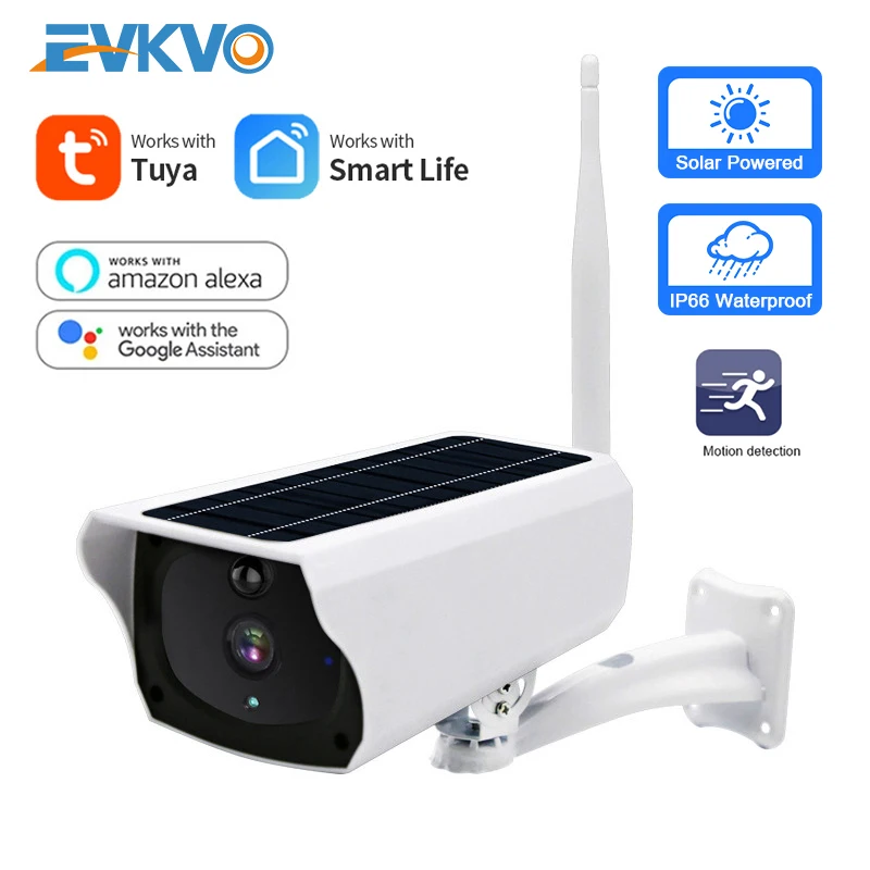 Камера Наружного видеонаблюдения Tuya Wi Fi на солнечной батарее 1080P HD
