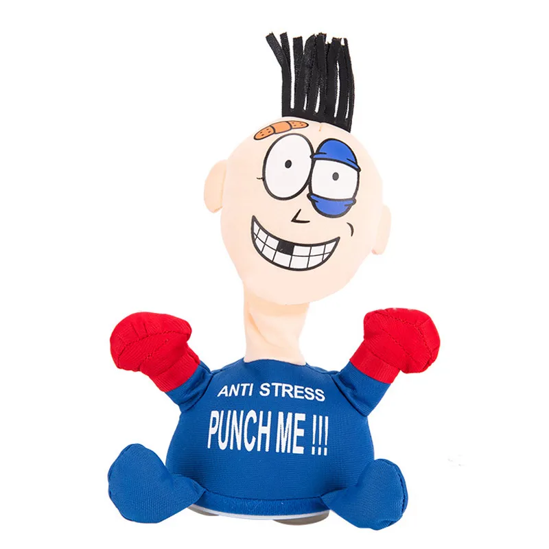 

Beating Punch Me Electric Plush Vent Toy Touching Funny Emotional Anti-Stress Stuffed Doll Boys Girls Xmas Gifts Toys