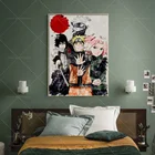 Аниме постер Наруто Какаси Саске Картина на холсте детская роспись подарок для гостиной спальни домашнее украшение на стену