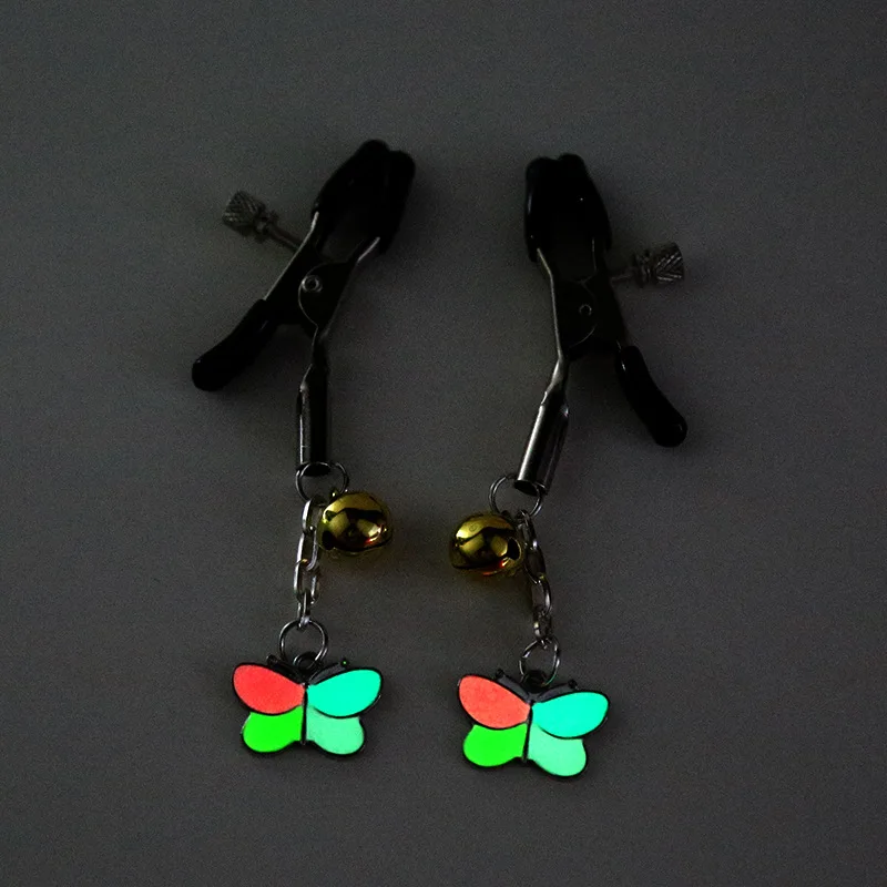1 пара металлический колокольчик бабочка зажим для сосков Секс игрушка взрослые