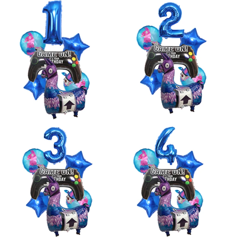 Воздушный шар Fortnite 7 шт./компл. альпака радуга лошадь мальчик девочка украшение