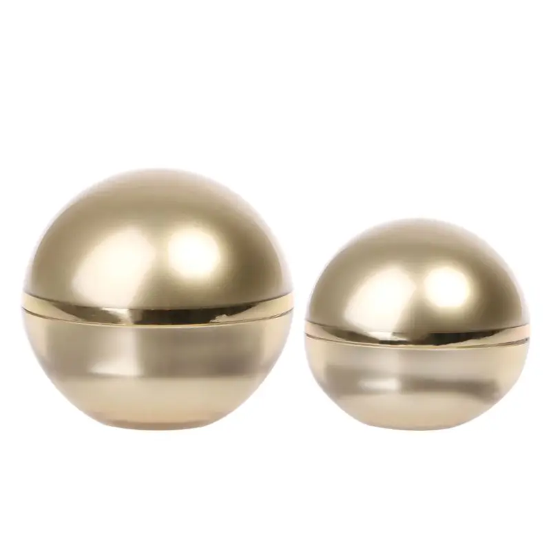 

Luxury Sphere Cream Container Golden Jar cosmetic Acrylic Smaple Pot Ball Bottle X5XC