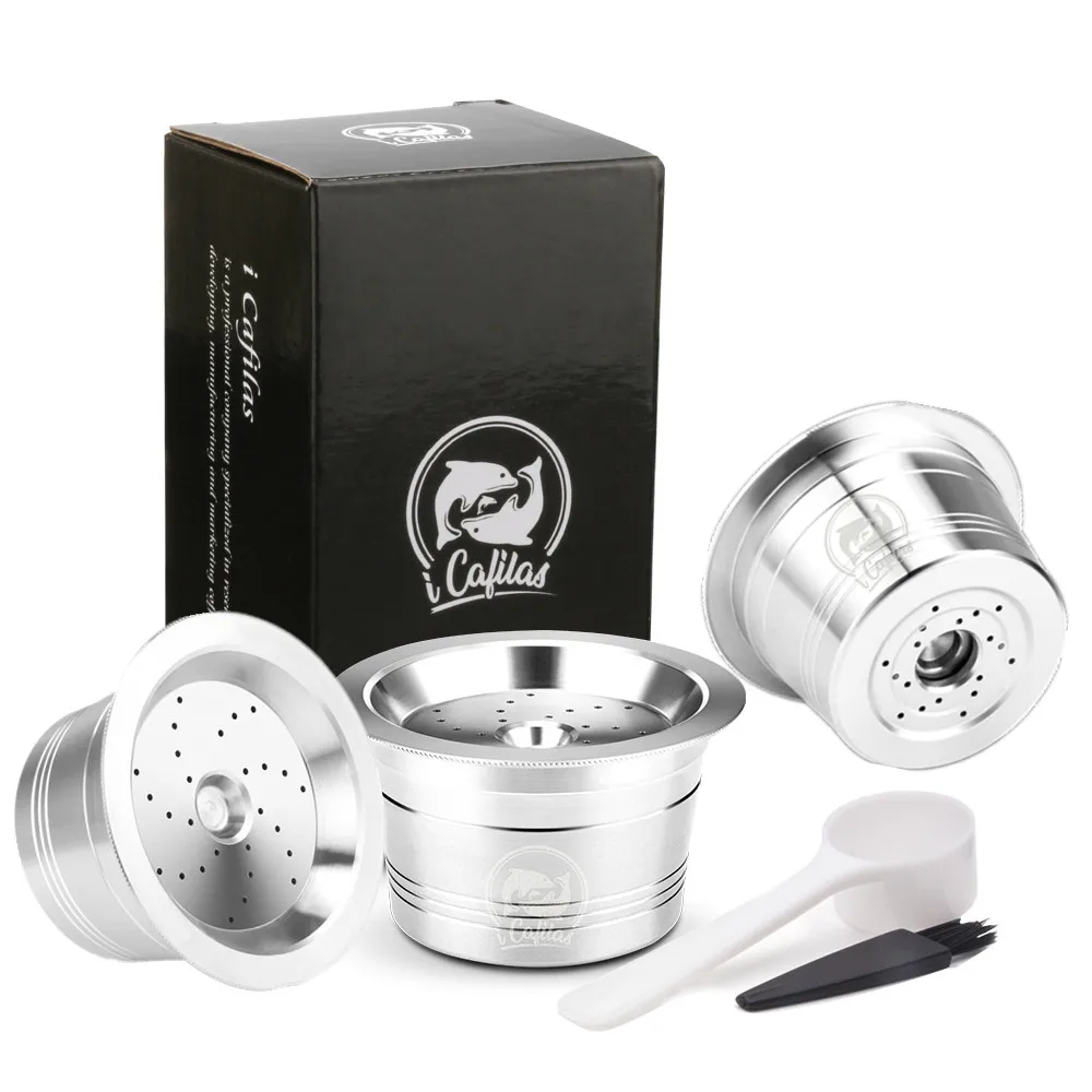 Для Caffitaly Tchibo caffissimo ALDI Expressi многоразового использования K-fee кофе капсула Pod Фильтры из нержавеющей стали Cafeteira трамбовочная ложка - Цвет: As picture