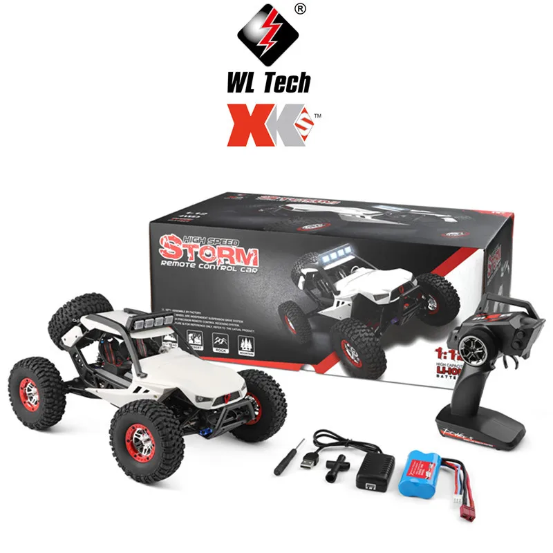 Красный WLToys 12429 RC автомобиль рок Внедорожный гоночный автомобиль для дошкольного образования 2,4 ГГц 4WD высокая скорость 1:12 радио дистанционное управление Багги подарок RTF - Цвет: Красный
