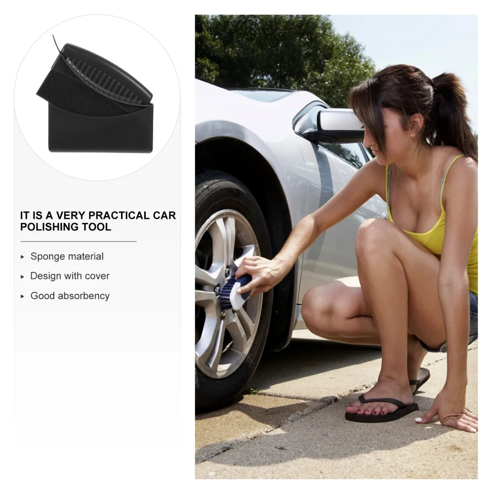 

2pcs Useful Car Wheel Polishing Brushes Professional Sponge Cleaning Brushes
