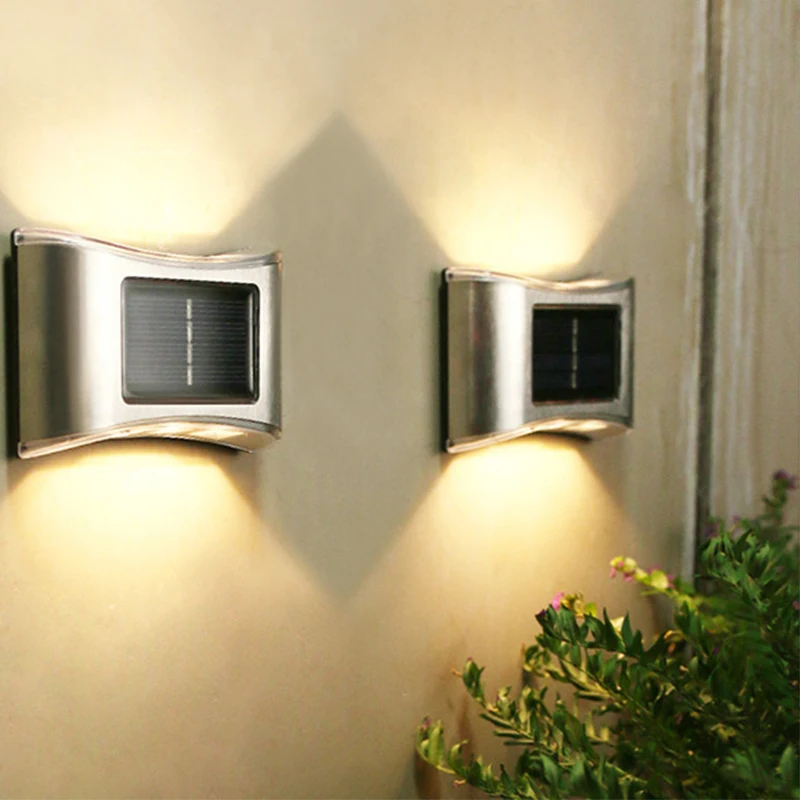 

Stainless steel LED Solar Street Light Sensor Garden Yard Lighting Waterproof Solar Light Wall Wall Light Night Light