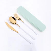 white silver fork spoon knife stainless steel cutlery set silverware tableware chopsticks dinnerware icetea spoon flatware set