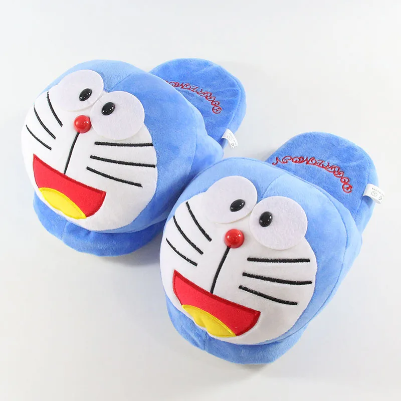 Аниме тапочки IVYYE Doraemon зимняя теплая обувь для дома плюшевые мягкие домашние
