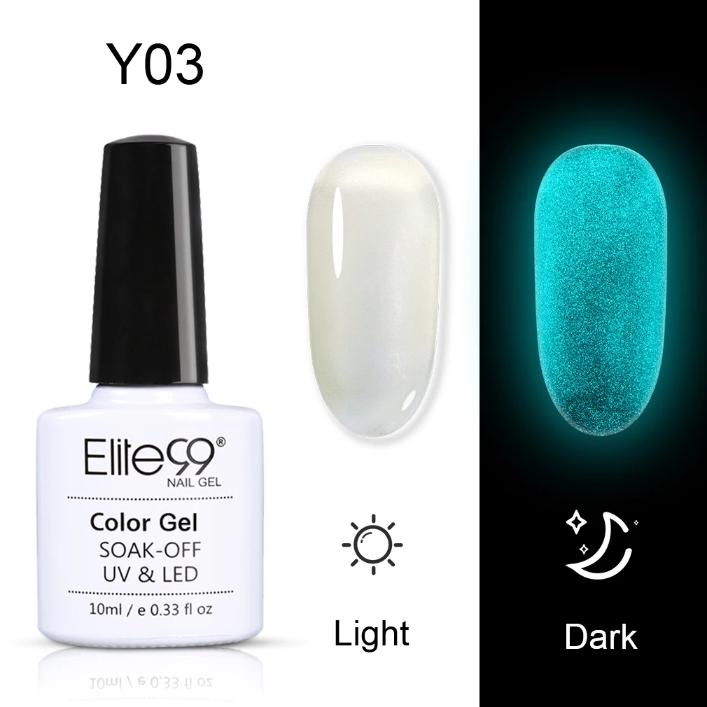Elite99 10ml Changeable Night Glow UV Gel Polish Fit For Pure Series Base Varnish Soak Off Permanent Hybrid Nail Lacquer | Красота и