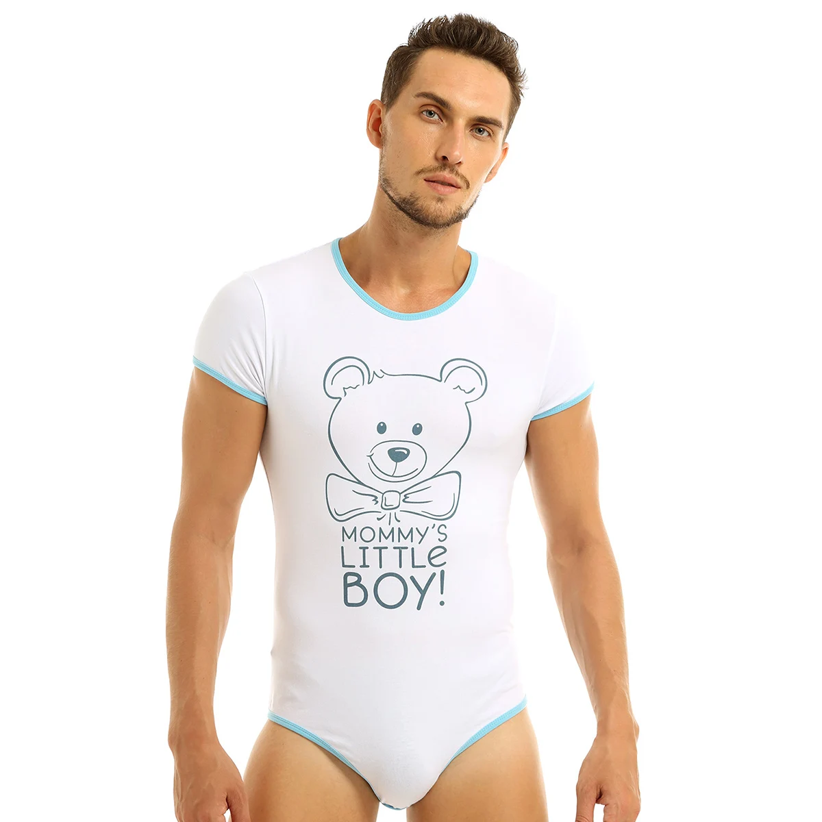 IEFiEL мужское цельное нижнее белье с круглым вырезом и короткими рукавами кнопками